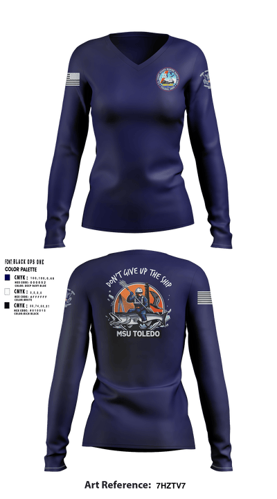 MSU Toledo 42341153 Women's Long Sleeve V-neck Shirt - 11