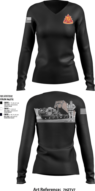 Women's Long Sleeve Vneck Shirt, 939th Transportation Company, Army, Teamtime, Team time, sublimation, custom sports apparel, team uniforms, spirit wear, spiritwear, sports uniforms, custom shirts, team store, custom team store, fundraiser sports, apparel fundraiser