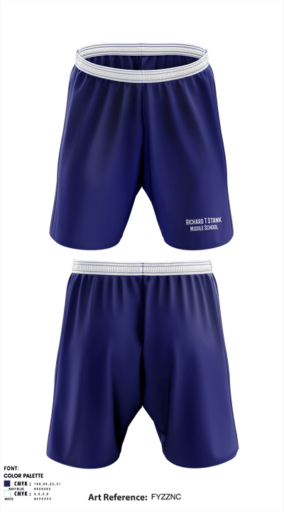 Richard T Stank Middle School 34647869 Athletic Shorts With Pockets - 1