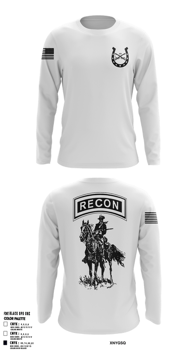 1-635th Scout Platoon 89807222 Long Sleeve Performance Shirt - 1