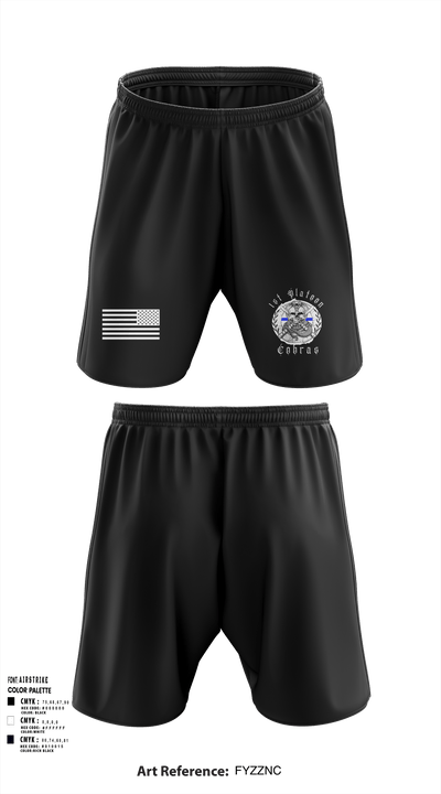 1st Platoon Cobras 66141258 Athletic Shorts With Pockets - 1