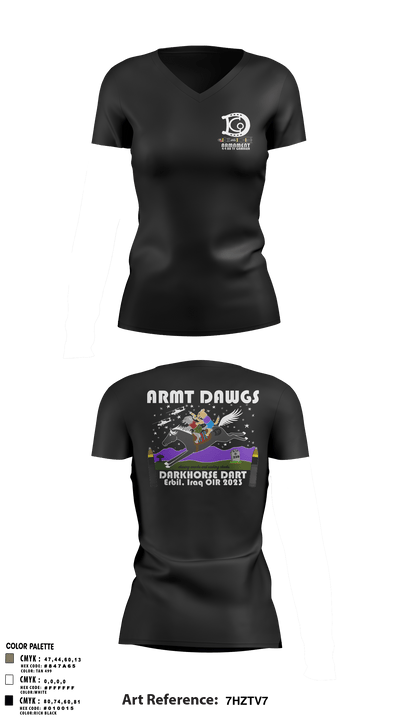 ARMT 4-4 AB 48571947 Women's Short Sleeve V-neck Shirt - 52