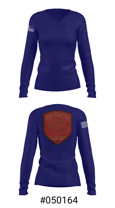Mid-Columbia Strike Team 42848271 Women's Long Sleeve V-neck Shirt - 37