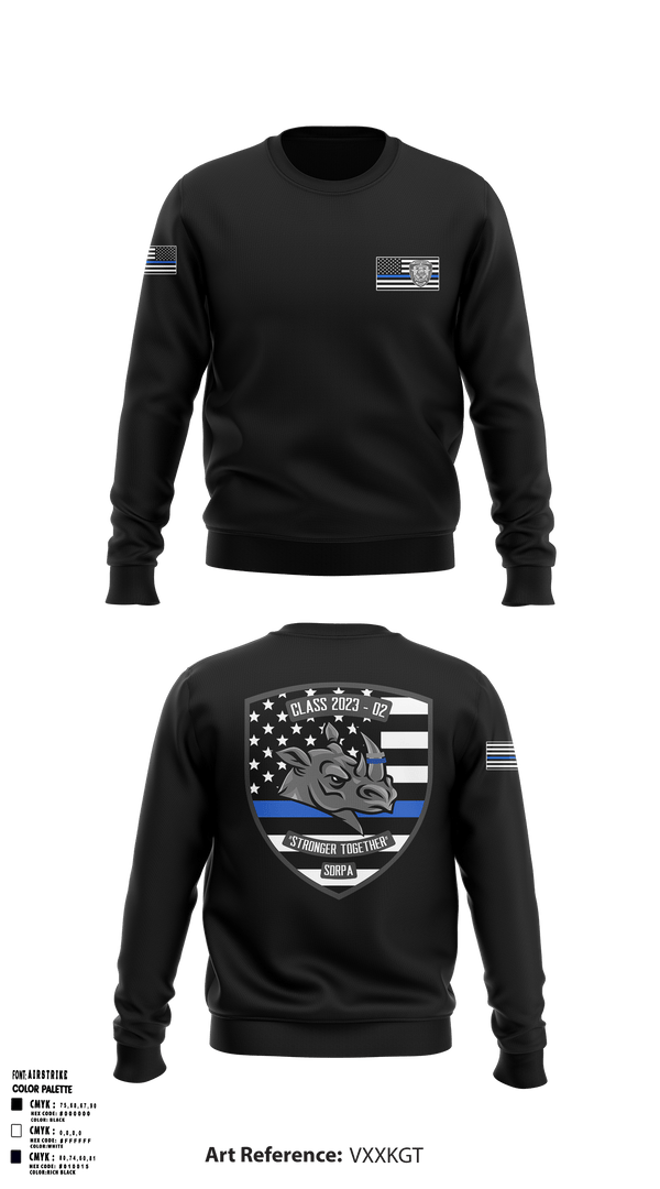 Crew Neck Sweatshirt, SDRPA, Police, Teamtime, Team time, sublimation, custom sports apparel, team uniforms, spirit wear, spiritwear, sports uniforms, custom shirts, team store, custom team store, fundraiser sports, apparel fundraiser