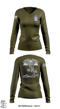 1-293 96083588 Women's Long Sleeve V-neck Shirt - 1