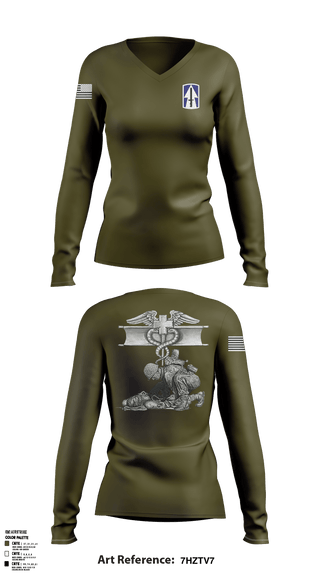 Women's Long Sleeve Vneck Shirt, , National Guard, Teamtime, Team time, sublimation, custom sports apparel, team uniforms, spirit wear, spiritwear, sports uniforms, custom shirts, team store, custom team store, fundraiser sports, apparel fundraiser