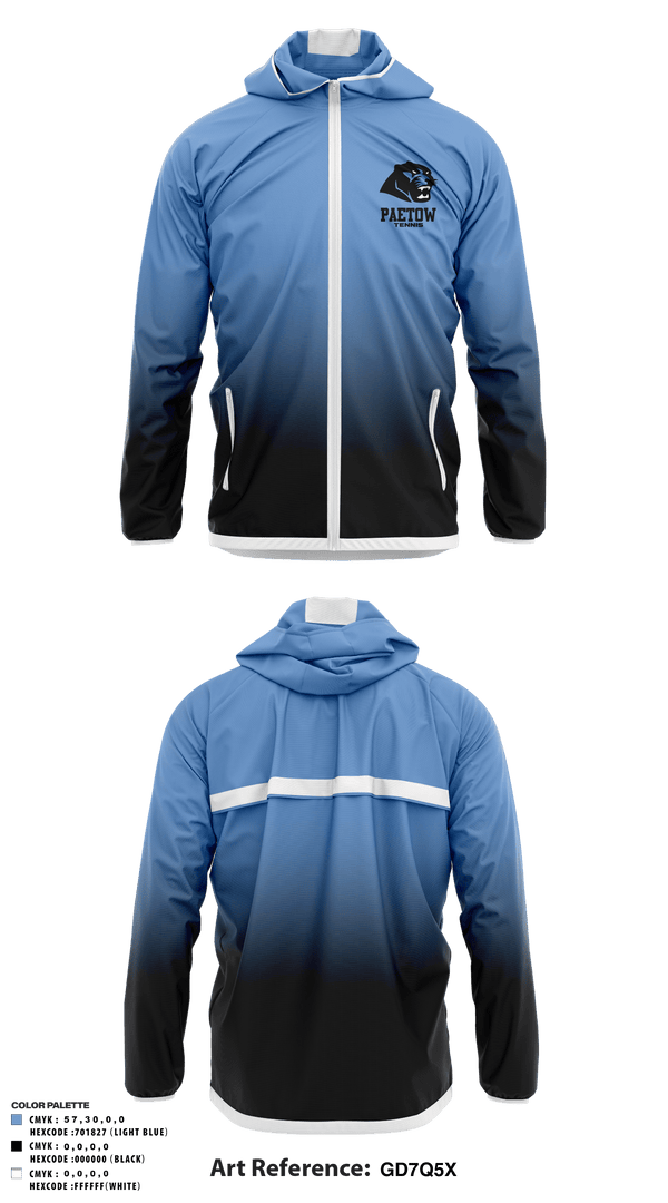 Windbreaker, Paetow High School Tennis, Tennis, Teamtime, Team time, sublimation, custom sports apparel, team uniforms, spirit wear, spiritwear, sports uniforms, custom shirts, team store, custom team store, fundraiser sports, apparel fundraiser