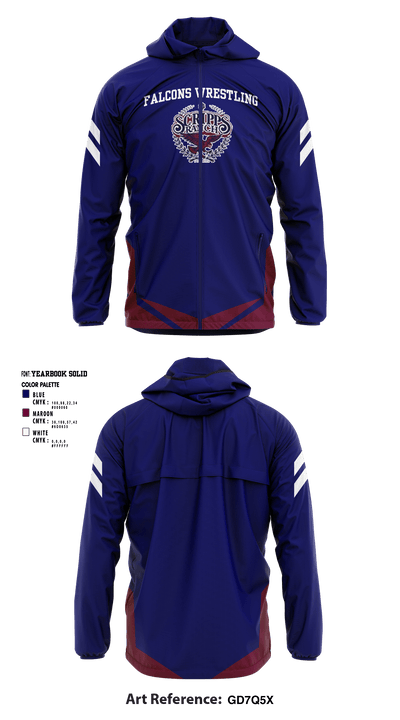 Scripps Ranch High School Wrestling 71222624 Windbreaker - 3