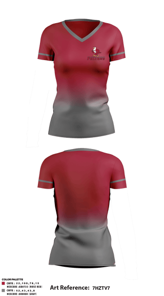 Women's Short Sleeve Vneck Shirt, Friends University Tennis, Tennis, Teamtime, Team time, sublimation, custom sports apparel, team uniforms, spirit wear, spiritwear, sports uniforms, custom shirts, team store, custom team store, fundraiser sports, apparel fundraiser
