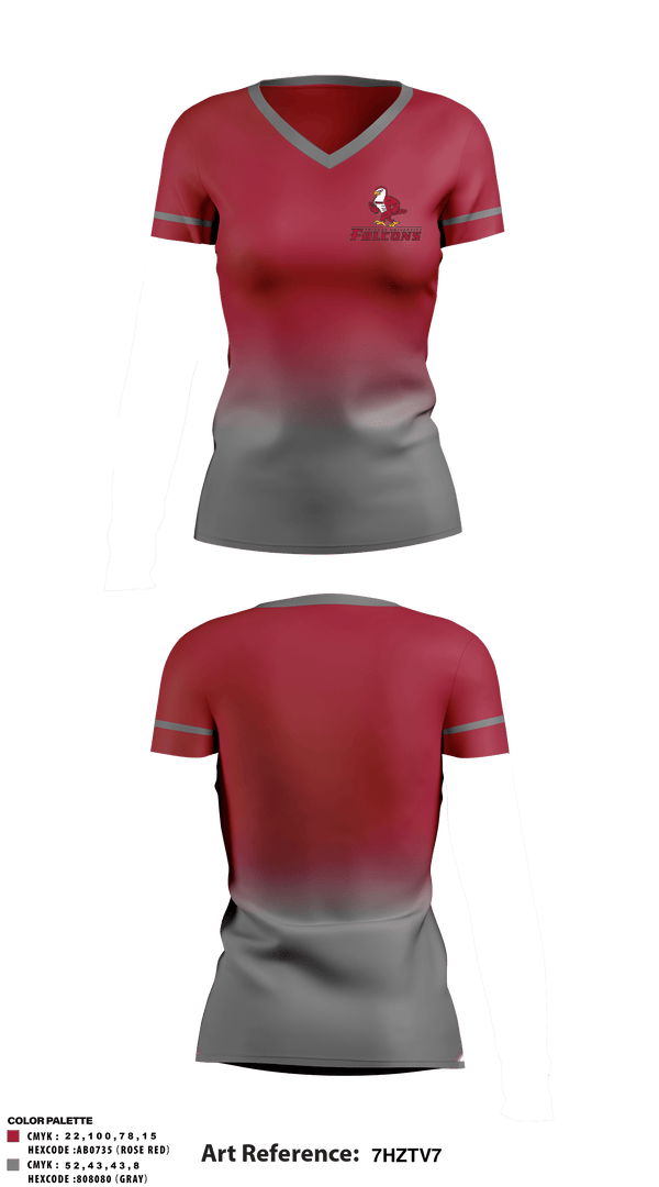Women's Short Sleeve Vneck Shirt, Friends University Tennis, Tennis, Teamtime, Team time, sublimation, custom sports apparel, team uniforms, spirit wear, spiritwear, sports uniforms, custom shirts, team store, custom team store, fundraiser sports, apparel fundraiser