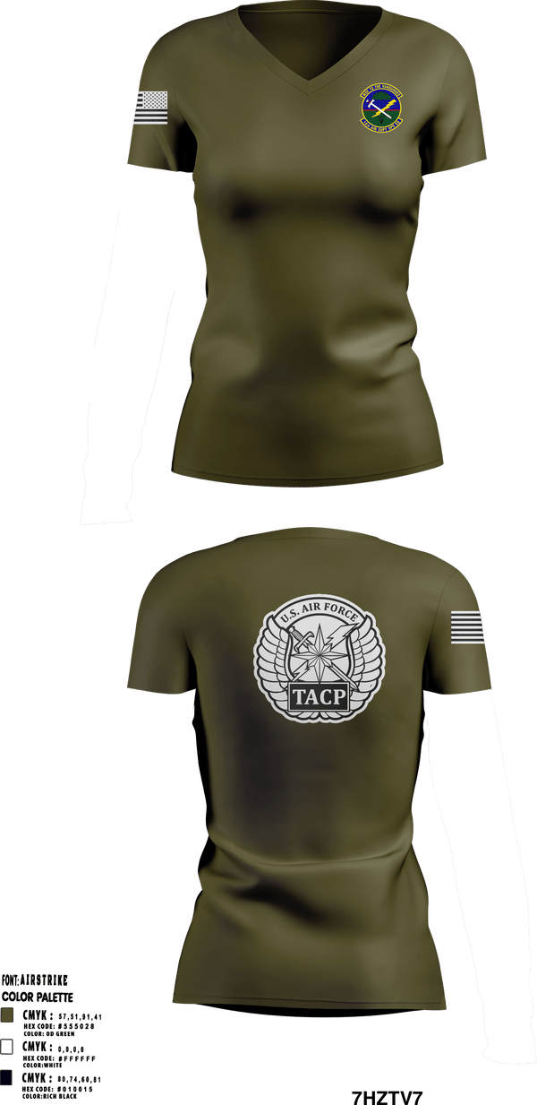 Women's Short Sleeve Vneck Shirt, , Air Force, Teamtime, Team time, sublimation, custom sports apparel, team uniforms, spirit wear, spiritwear, sports uniforms, custom shirts, team store, custom team store, fundraiser sports, apparel fundraiser
