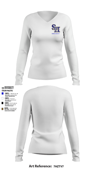 Women's Long Sleeve Vneck Shirt, Sweet Home High School Cross Country, Cross Country, Teamtime, Team time, sublimation, custom sports apparel, team uniforms, spirit wear, spiritwear, sports uniforms, custom shirts, team store, custom team store, fundraiser sports, apparel fundraiser