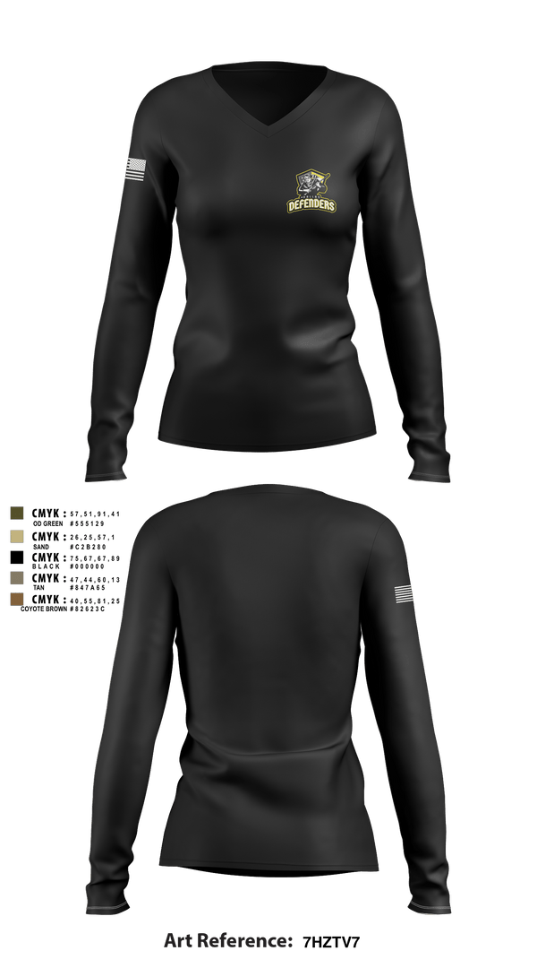 Women's Long Sleeve Vneck Shirt, Dallas Defenders, Men's Lacrosse, Teamtime, Team time, sublimation, custom sports apparel, team uniforms, spirit wear, spiritwear, sports uniforms, custom shirts, team store, custom team store, fundraiser sports, apparel fundraiser