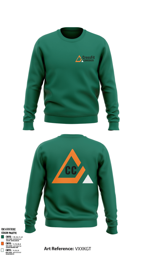 Crew Neck Sweatshirt, Crossfit ComebackCrossfit Comeback, , Teamtime, Team time, sublimation, custom sports apparel, team uniforms, spirit wear, spiritwear, sports uniforms, custom shirts, team store, custom team store, fundraiser sports, apparel fundraiser