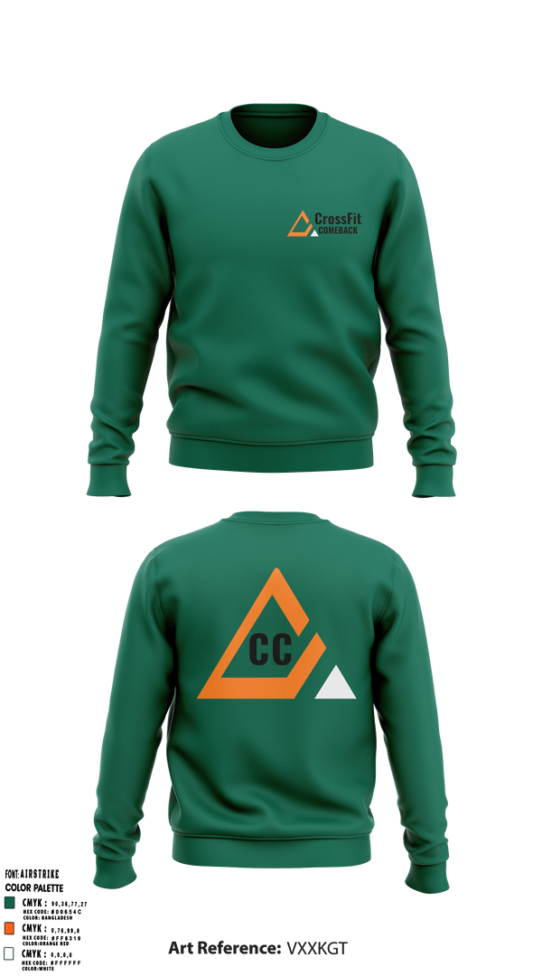Crew Neck Sweatshirt, Crossfit ComebackCrossfit Comeback, , Teamtime, Team time, sublimation, custom sports apparel, team uniforms, spirit wear, spiritwear, sports uniforms, custom shirts, team store, custom team store, fundraiser sports, apparel fundraiser