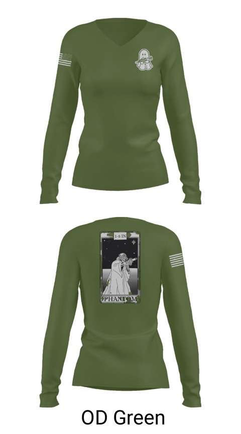 Women's Long Sleeve Vneck Shirt, , Army, Teamtime, Team time, sublimation, custom sports apparel, team uniforms, spirit wear, spiritwear, sports uniforms, custom shirts, team store, custom team store, fundraiser sports, apparel fundraiser