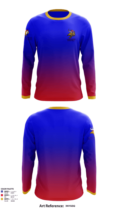 Lansdowne High School Basketball 63231289 Long Sleeve Performance Shirt - 1