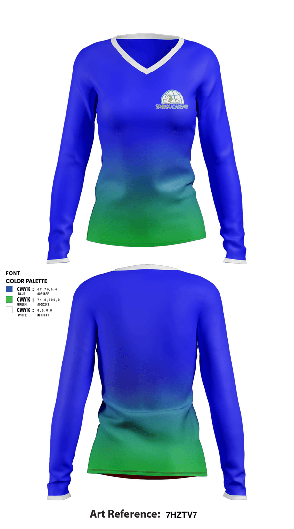 Women's Long Sleeve Vneck Shirt, Sphinx Academy, Spirit Store, Teamtime, Team time, sublimation, custom sports apparel, team uniforms, spirit wear, spiritwear, sports uniforms, custom shirts, team store, custom team store, fundraiser sports, apparel fundraiser