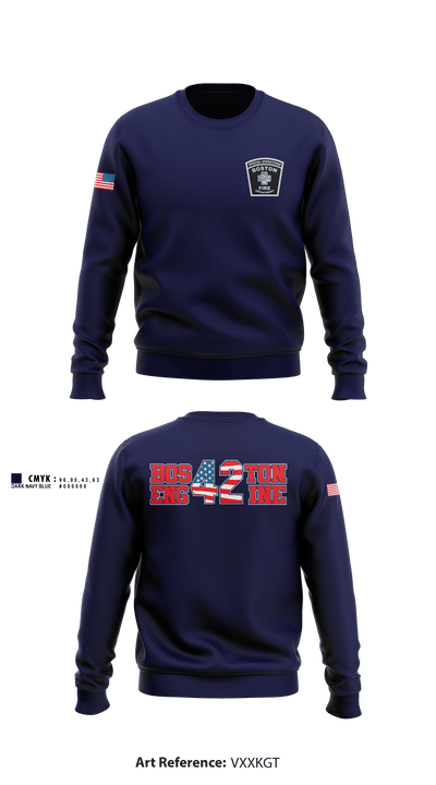 Boston Fire Department Engine-42 59280094 Crew Neck Sweatshirt - 4