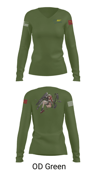 Women's Long Sleeve Vneck Shirt, , Navy, Teamtime, Team time, sublimation, custom sports apparel, team uniforms, spirit wear, spiritwear, sports uniforms, custom shirts, team store, custom team store, fundraiser sports, apparel fundraiser