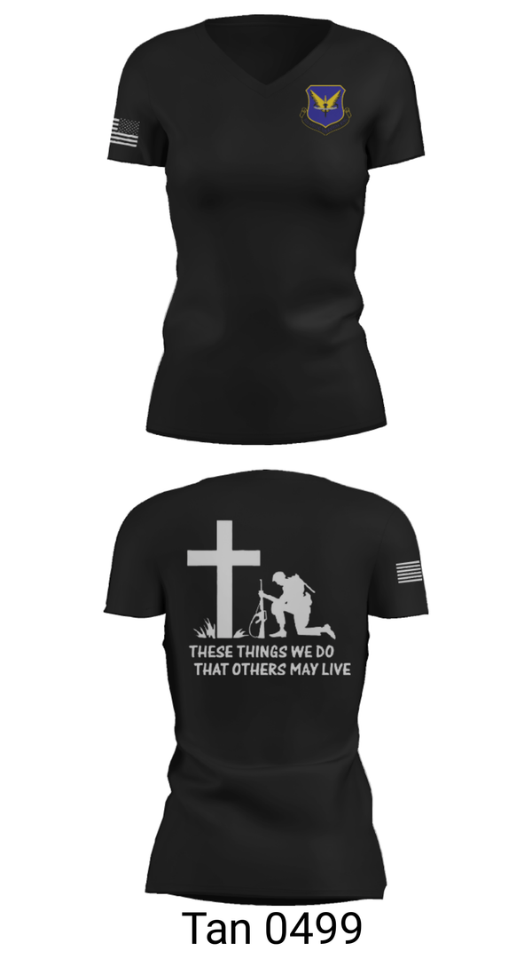 Women's Short Sleeve Vneck Shirt, , Air Force, Teamtime, Team time, sublimation, custom sports apparel, team uniforms, spirit wear, spiritwear, sports uniforms, custom shirts, team store, custom team store, fundraiser sports, apparel fundraiser