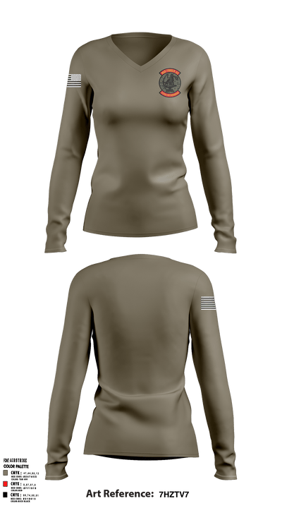 War Forged K9 70514663 Women's Long Sleeve V-neck Shirt - 1