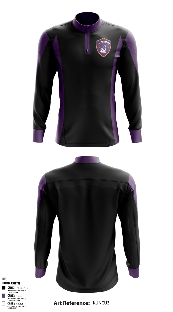 Quarter Zip Jacket, Downtown College Prep - El Primero High School, Spirit Store, Teamtime, Team time, sublimation, custom sports apparel, team uniforms, spirit wear, spiritwear, sports uniforms, custom shirts, team store, custom team store, fundraiser sports, apparel fundraiser