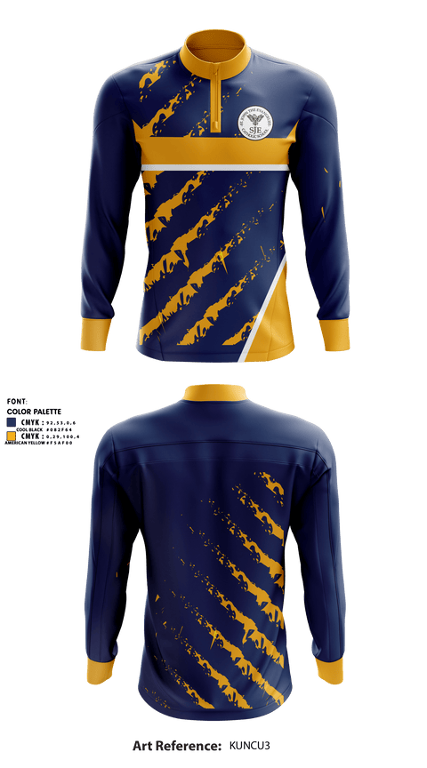 Quarter Zip Jacket, St John The Evangelist School, Spirit Store, Teamtime, Team time, sublimation, custom sports apparel, team uniforms, spirit wear, spiritwear, sports uniforms, custom shirts, team store, custom team store, fundraiser sports, apparel fundraiser