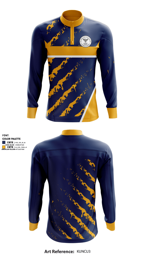 Quarter Zip Jacket, St John The Evangelist School, Spirit Store, Teamtime, Team time, sublimation, custom sports apparel, team uniforms, spirit wear, spiritwear, sports uniforms, custom shirts, team store, custom team store, fundraiser sports, apparel fundraiser