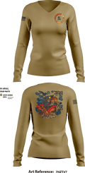 Golf Company, 229th MI BN 34374533 Women's Long Sleeve V-neck Shirt - 3