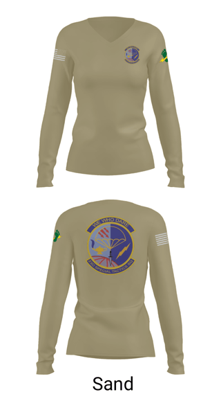 Women's Long Sleeve Vneck Shirt, , Air Force, Teamtime, Team time, sublimation, custom sports apparel, team uniforms, spirit wear, spiritwear, sports uniforms, custom shirts, team store, custom team store, fundraiser sports, apparel fundraiser