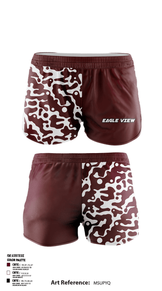 Women's Shorts, Eagle View Elementary School, Spirit Store, Teamtime, Team time, sublimation, custom sports apparel, team uniforms, spirit wear, spiritwear, sports uniforms, custom shirts, team store, custom team store, fundraiser sports, apparel fundraiser