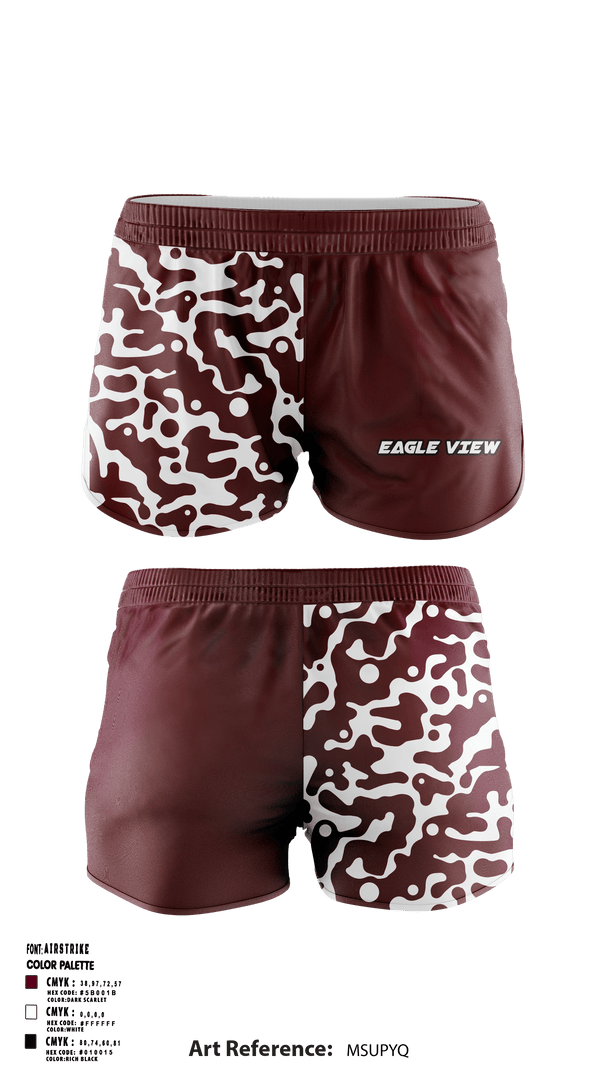 Women's Shorts, Eagle View Elementary School, Spirit Store, Teamtime, Team time, sublimation, custom sports apparel, team uniforms, spirit wear, spiritwear, sports uniforms, custom shirts, team store, custom team store, fundraiser sports, apparel fundraiser