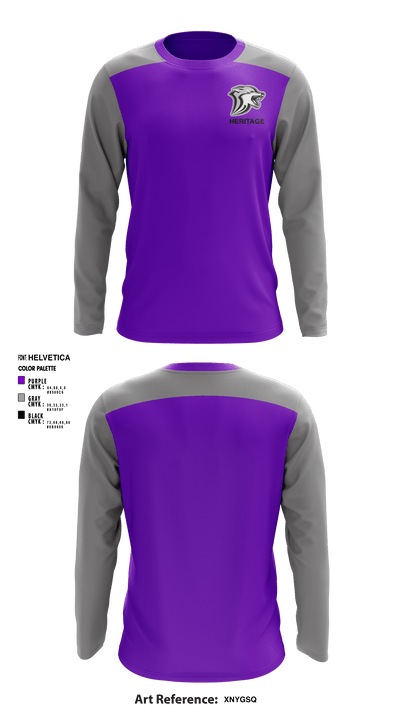 Heritage High School 74162806 Long Sleeve Performance Shirt - 1