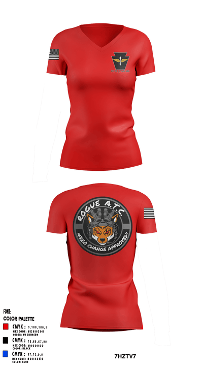 Fox company 2/104th avn 96762502 Women's Short Sleeve V-neck Shirt - 4