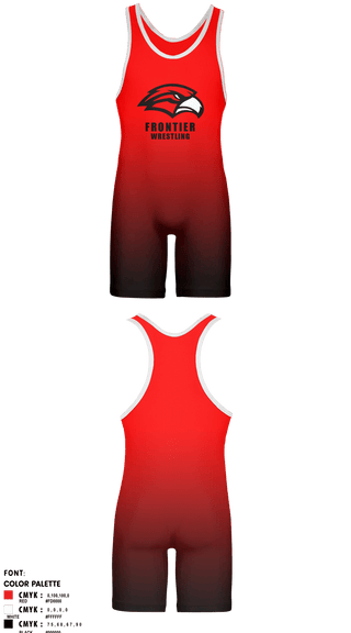 Wrestling Singlet, Frontier Senior High School Wrestling, Wrestling, Teamtime, Team time, sublimation, custom sports apparel, team uniforms, spirit wear, spiritwear, sports uniforms, custom shirts, team store, custom team store, fundraiser sports, apparel fundraiser