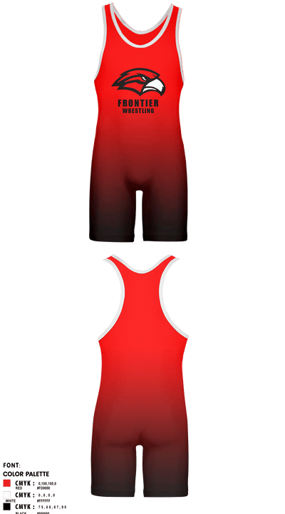 Frontier Senior High School Wrestling 68856248 Wrestling Singlet - 1