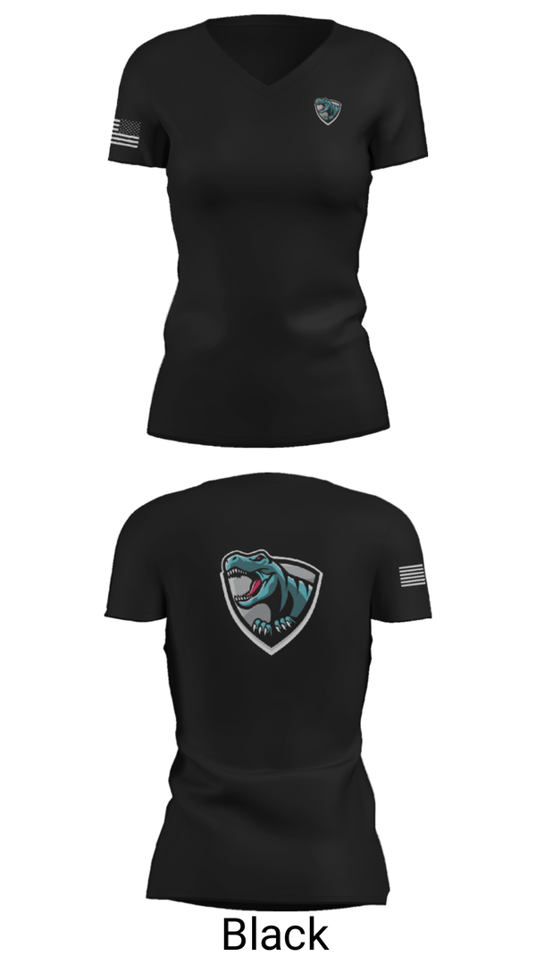 Women's Short Sleeve Vneck Shirt, Rex95 Dino’s, Bowling, Teamtime, Team time, sublimation, custom sports apparel, team uniforms, spirit wear, spiritwear, sports uniforms, custom shirts, team store, custom team store, fundraiser sports, apparel fundraiser