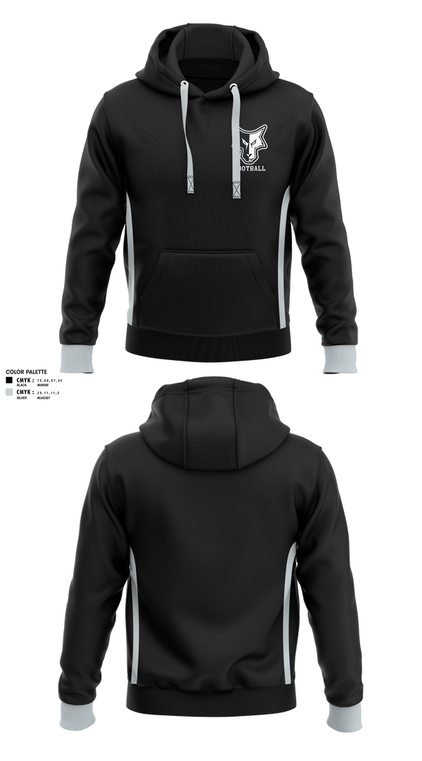 Hoodie, Waverly-South Shore Coyotes, Football, Teamtime, Team time, sublimation, custom sports apparel, team uniforms, spirit wear, spiritwear, sports uniforms, custom shirts, team store, custom team store, fundraiser sports, apparel fundraiser