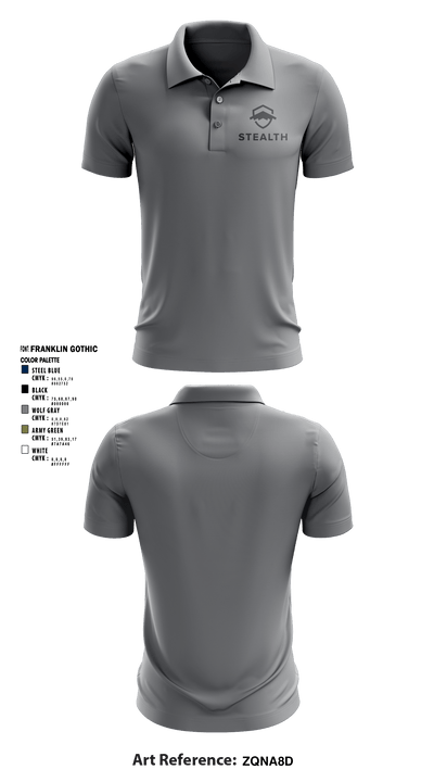 Stealth customs 84323734 Short Sleeve Performance Polo - 4