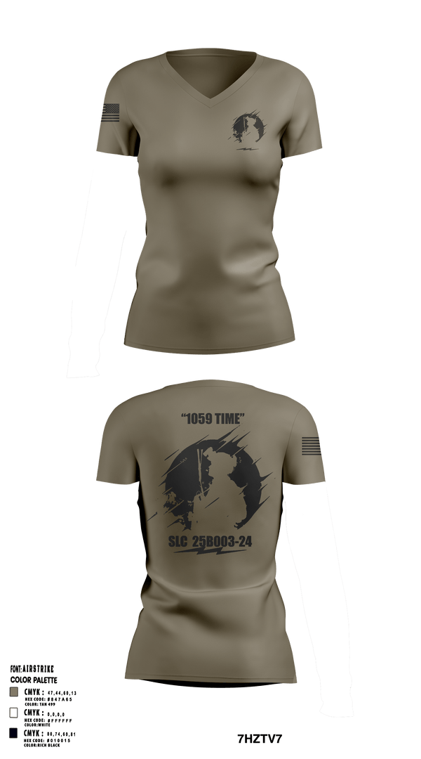 Women's Short Sleeve Vneck Shirt, SLC 25B003 24, Army, Teamtime, Team time, sublimation, custom sports apparel, team uniforms, spirit wear, spiritwear, sports uniforms, custom shirts, team store, custom team store, fundraiser sports, apparel fundraiser