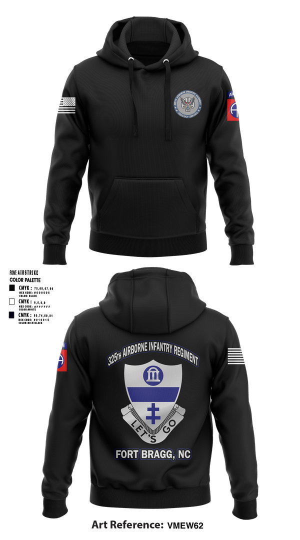 Hoodie, Bravo co 1/325 A.I.R., Army, Teamtime, Team time, sublimation, custom sports apparel, team uniforms, spirit wear, spiritwear, sports uniforms, custom shirts, team store, custom team store, fundraiser sports, apparel fundraiser