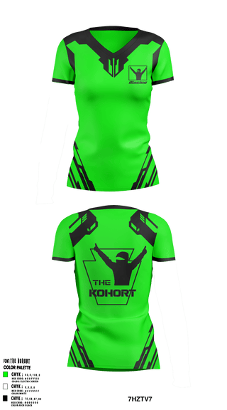 Women's Short Sleeve Vneck Shirt, The Kohort, E-Sports, Teamtime, Team time, sublimation, custom sports apparel, team uniforms, spirit wear, spiritwear, sports uniforms, custom shirts, team store, custom team store, fundraiser sports, apparel fundraiser