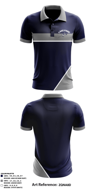 Lake Park High School 21589726 Short Sleeve Performance Polo - 1