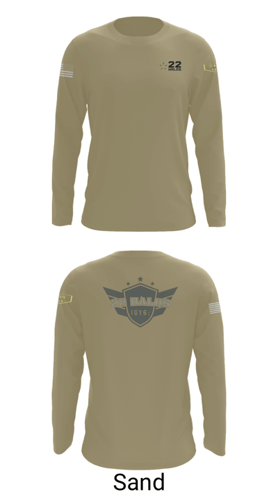 22 Halos 54349080 Long Sleeve Performance Shirt - 18