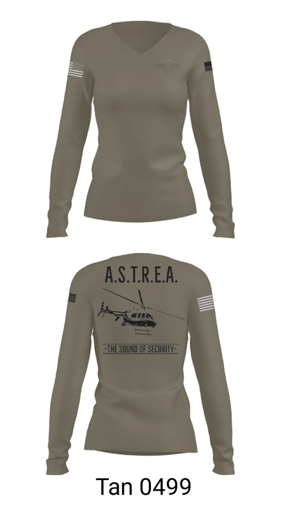 San Diego County Sheriff ASTREA 4789154 Women's Long Sleeve V-neck Shirt - 41