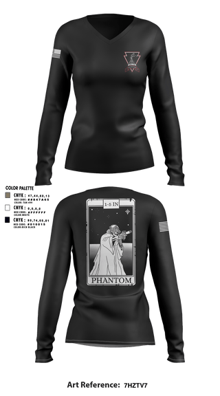 Women's Long Sleeve Vneck Shirt, 1-5 Recon, Army, Teamtime, Team time, sublimation, custom sports apparel, team uniforms, spirit wear, spiritwear, sports uniforms, custom shirts, team store, custom team store, fundraiser sports, apparel fundraiser