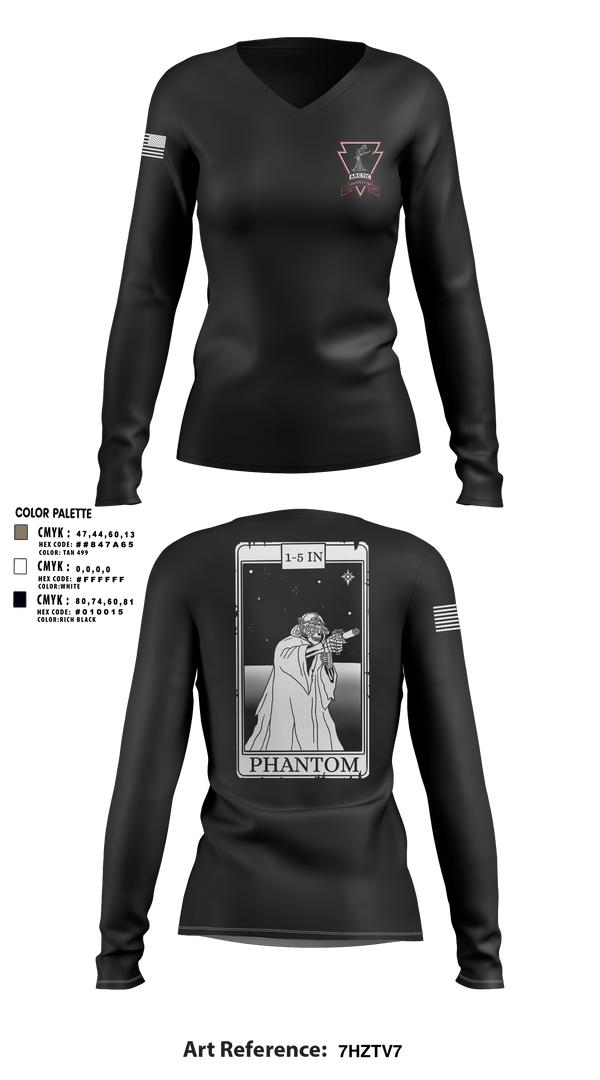 Women's Long Sleeve Vneck Shirt, 1-5 Recon, Army, Teamtime, Team time, sublimation, custom sports apparel, team uniforms, spirit wear, spiritwear, sports uniforms, custom shirts, team store, custom team store, fundraiser sports, apparel fundraiser