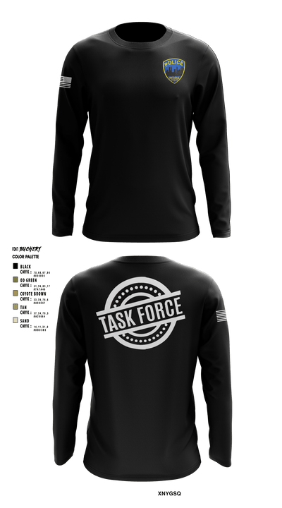 Crime Reduction Task Force 47911352 Long Sleeve Performance Shirt - 1