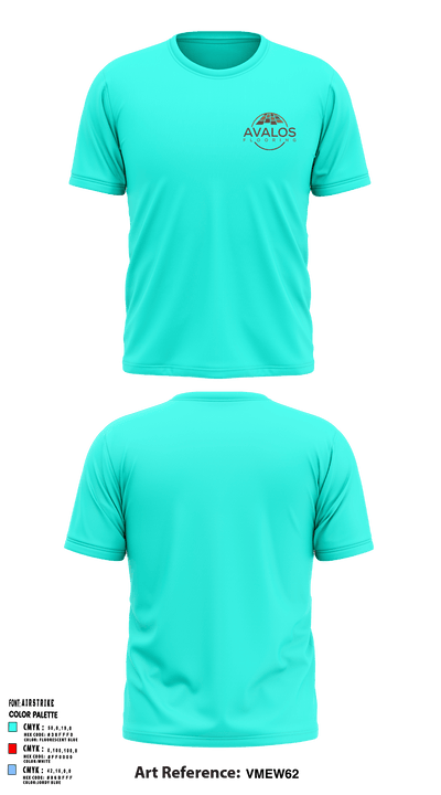 Avalos Flooring 55549911 Short Sleeve Performance Shirt - 1